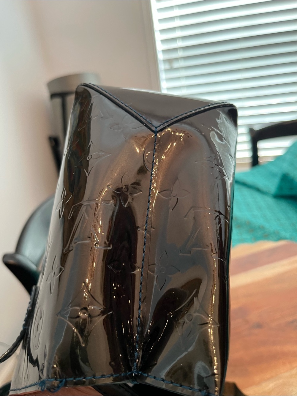 Louis Vuitton Deep Green Vernis Monogram Patent Leather Satchel w/Wallet - Picture 16 of 16